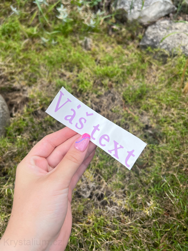 Polep s vlastním textem
