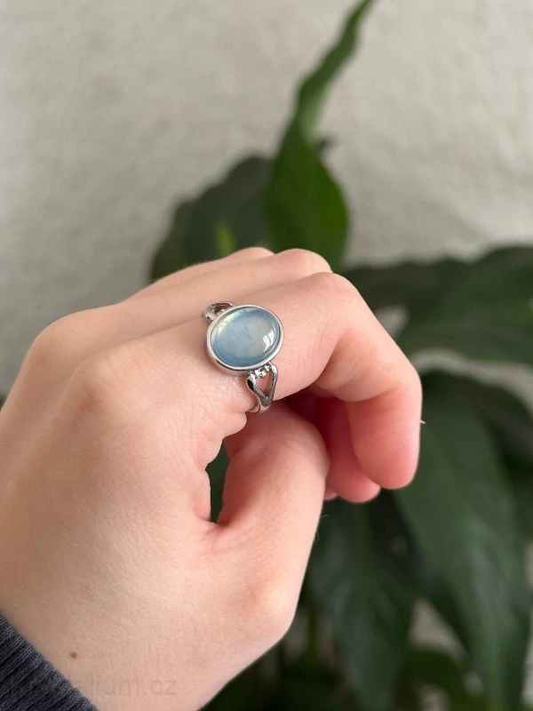 Akvamarýn SIMPLE prstýnek nastavitelná velikost